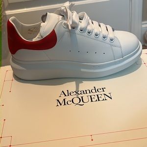 Alexander McQueen White and Red sneakers NEVER WORN